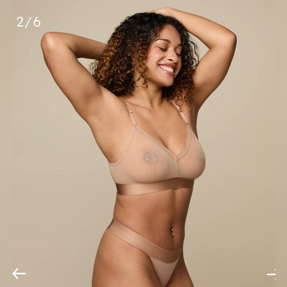 ❌SOLD NWT Luxe Sheer Mesh Triangle Bralette